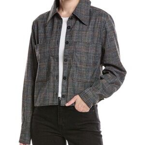 NWT Cabi Women's Gray Plaid Jacket Size Small